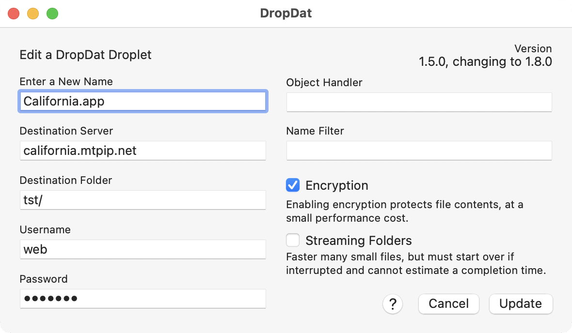 DropDat Editing Interface
