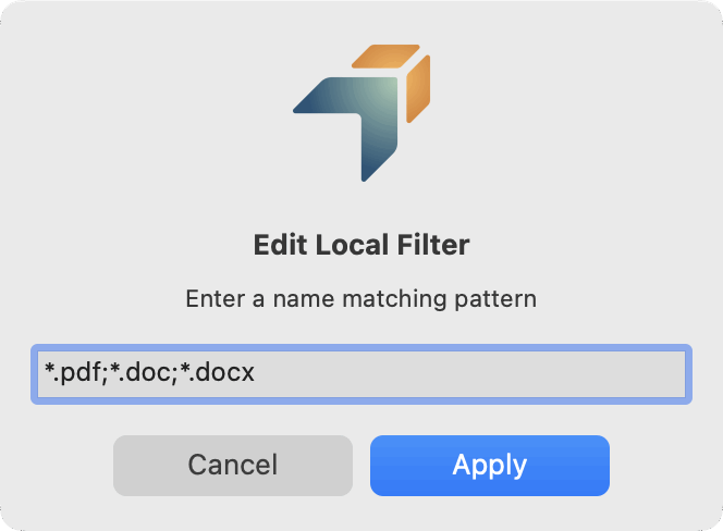 Edit Local Filter