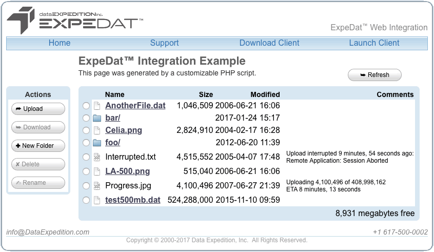 Web Browser Interface